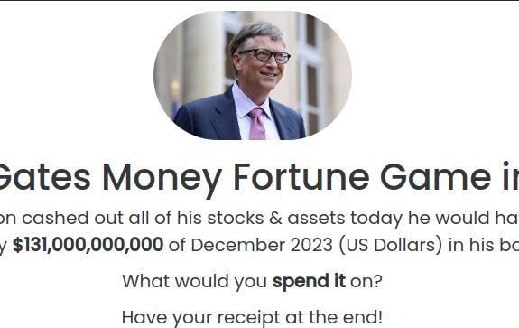 Play the game Spend Bill Gates Money Game