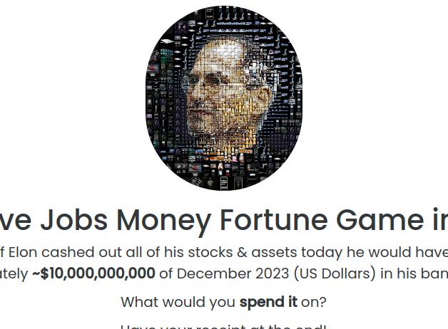 Play the game Spend Steve Jobs Money